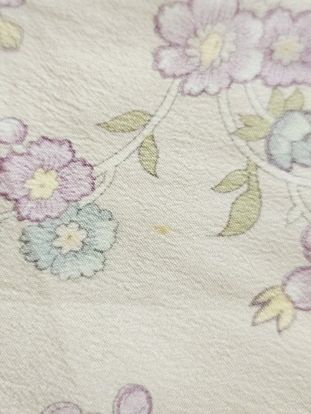 Vintage Liz Claiborne Accessories 100% Silk Chiffon Pastel Floral Large Scarf